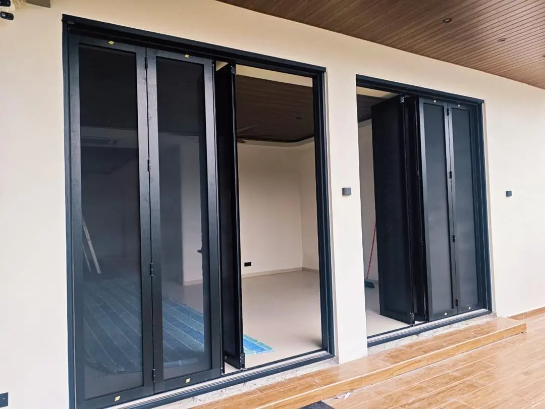 Windows & Doors 9 Completed aluminium folding glass door installation by KCN Aluminium