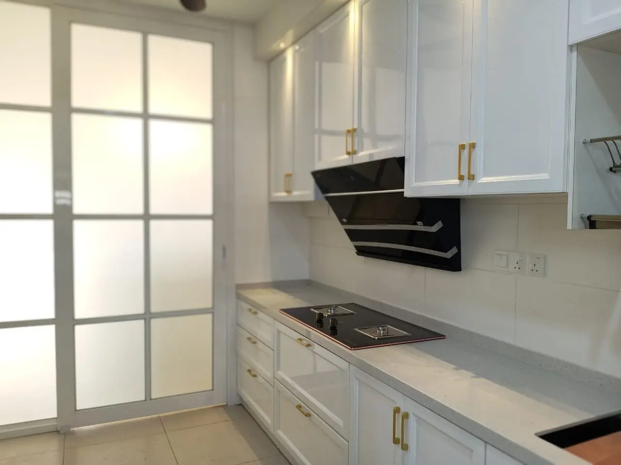 Kitchen Cabinets 9 Kitchen space prepared for custom cabinet planning, measurement and quotation